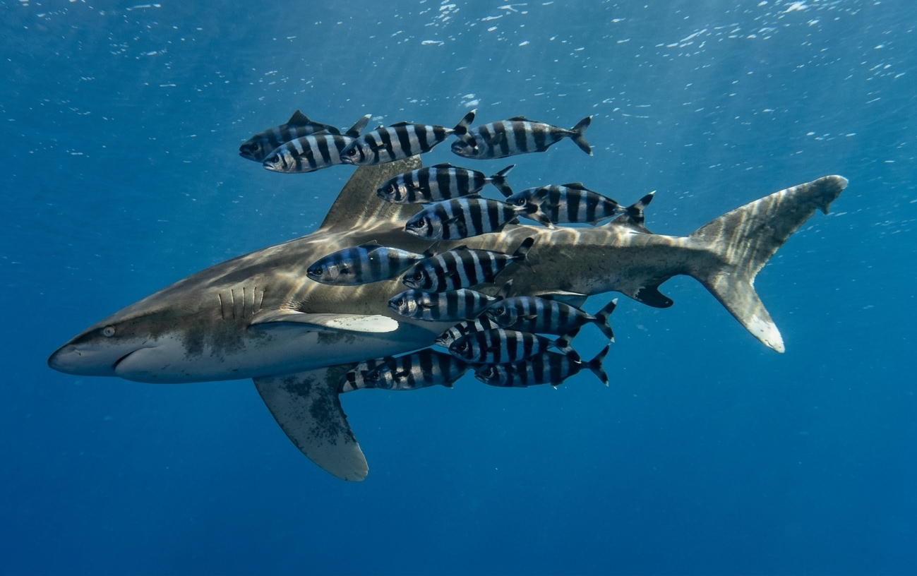 Tiburón oceánico de puntas blancas